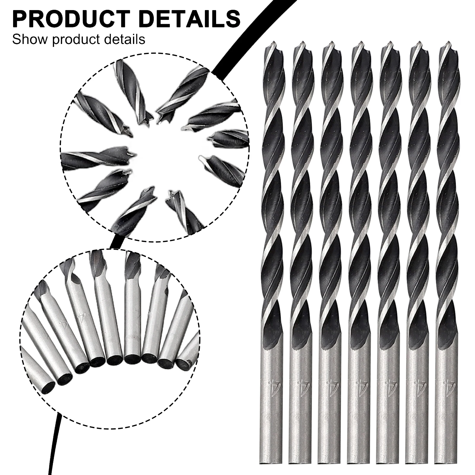 

Garden Drill Bit Wood Spiral Workshop 10pcs Center Point Equipment Hardwood Power Tools 4mm Diameter Practical