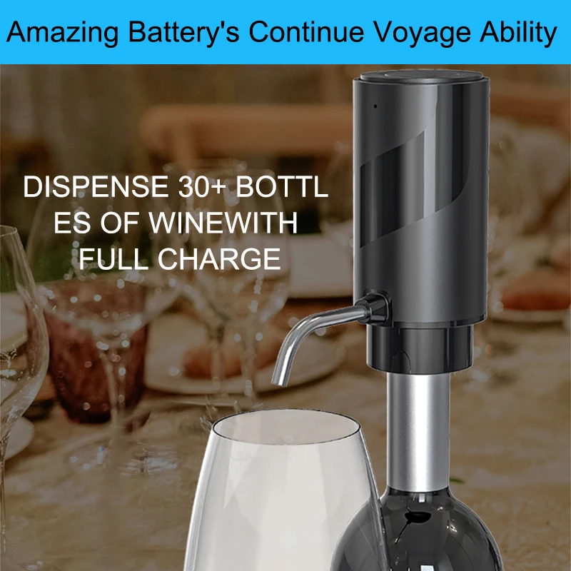 Rechargeable Electric Wine Aerator Dispenser One-touch Automatic Wine Decanter Intelligent Bar Accessories Valentine\'s Day Gift