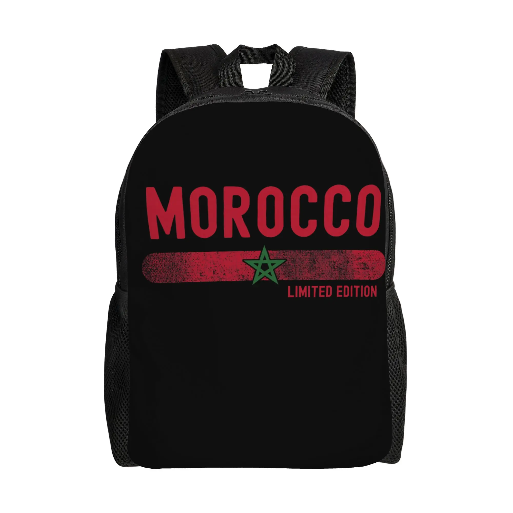 

Рюкзак с флагом Марокко, мужской, полиэстеровый, повседневный, большой, милый, для старшей школы