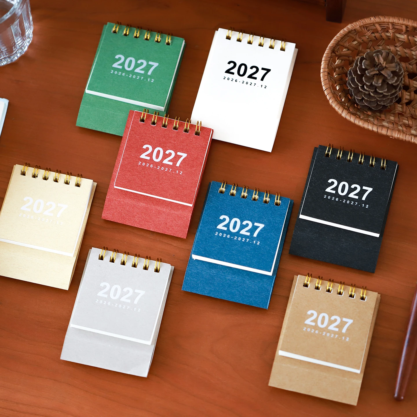 2026-2027 Mini Calendar Ins Style Simple Work and Study Planner Desktop Calendar Small Desktop Ornament