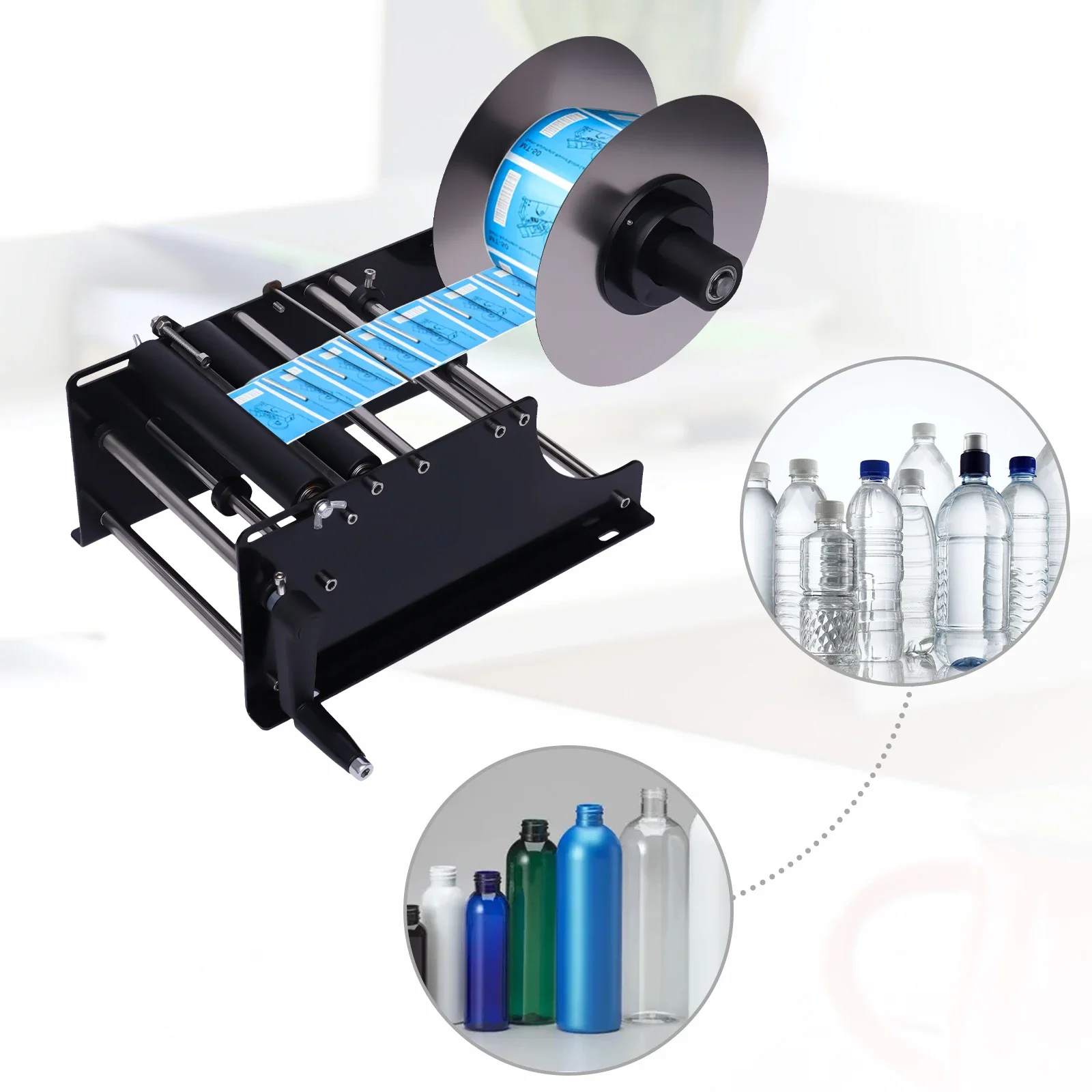 MT-30 Semi-automatic Round Bottles Labeling Machine Labeler Machine New MT-30 Manual Semi-Automatic Label Applicator Round Glass