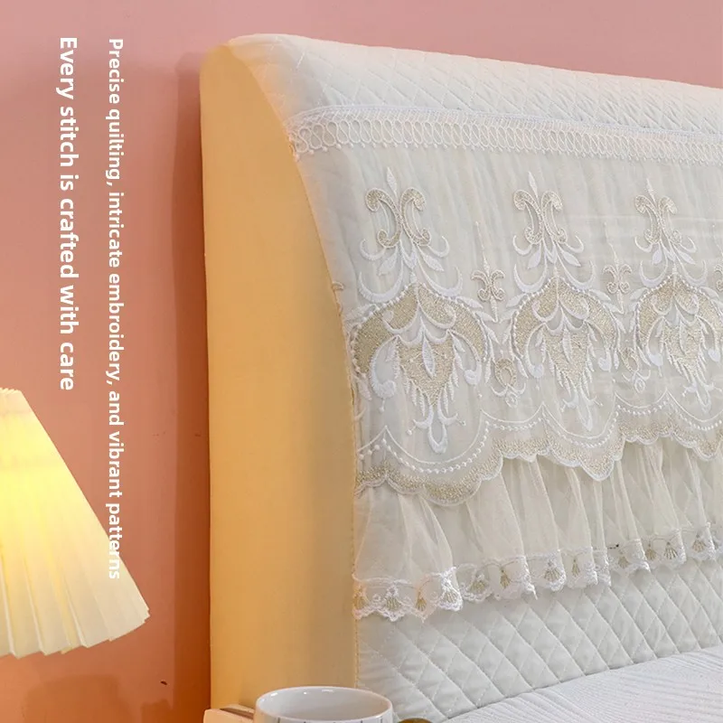 Pelindung Kepala Ranjang Kayu Lembut Anti Debu Full Cover 2025, Sederhana, Bergaya Rumah, Kain Seni, Dekorasi Kamar Tidur