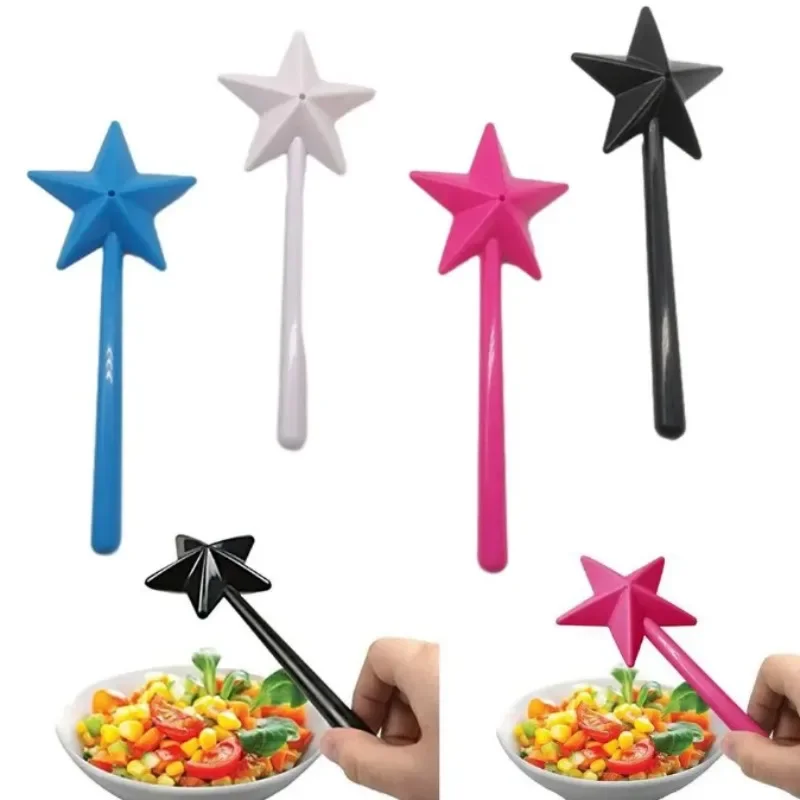 Portable Salt Pepper Shakers Refillable Magical Star Wand Spice Dispenser Seasoning Shaker Set Kitchen Supplies BBQ Gadgets