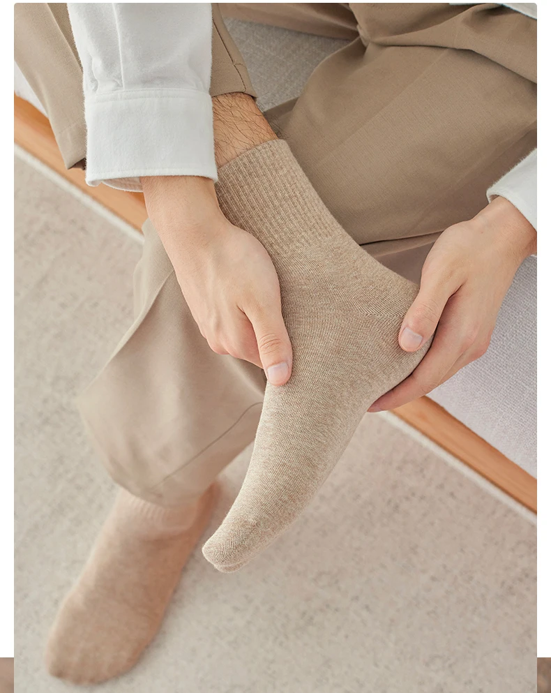5/10 Pairs 95% Gekämmte Baumwolle Socken Männer Business Kleid Lange Socken Weiche Atmungsaktive Frühling Sommer Bunte Socke Für Mann 5 Paare/los – Detail 5