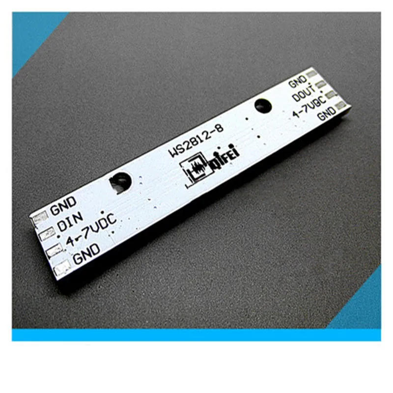 Strip LED 8-Bit WS2812 5050 RGB 8 dengan Papan Pengembangan Lampu Warna Friver Penuh Warna Bawaan