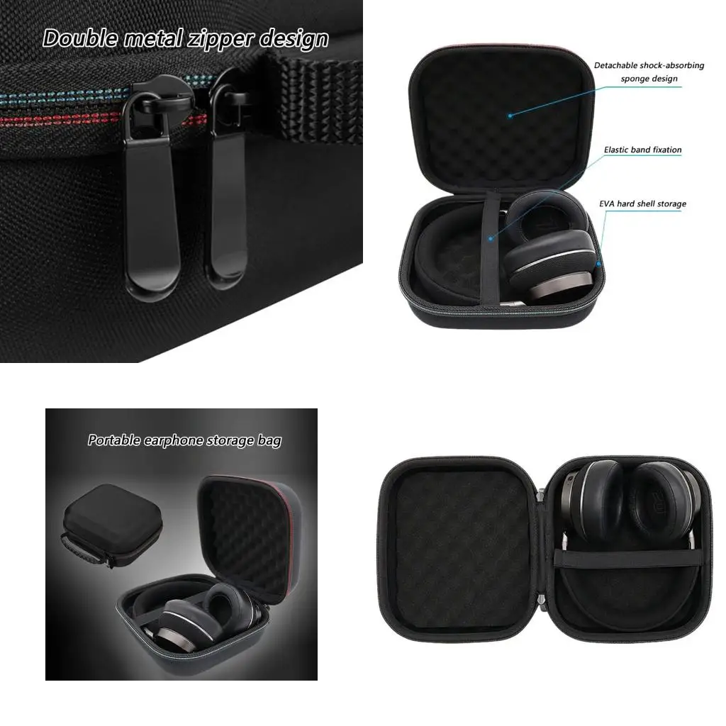 4XFC Compact Carrying Case Bag For FoKus Apolo Headphone Feature Shockproof Structure And Dust Resistant Interior