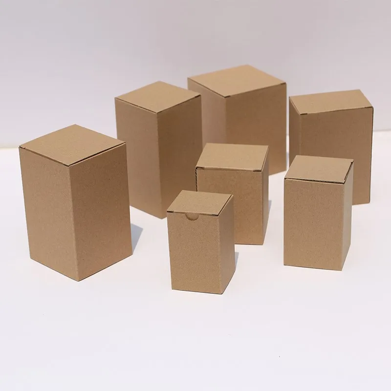 20 PCS/lot Neutral Color Carton Three Layers Of Corrugated Paper Boxes Cowhide E White Box Packing Box Blank Box