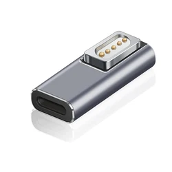 USB C to Magnetic L-Tip T-Tip DC Charging Adapter for Type-C 100W PD Power Charger Compatible with 2006-2012 Macbook Pro/Air