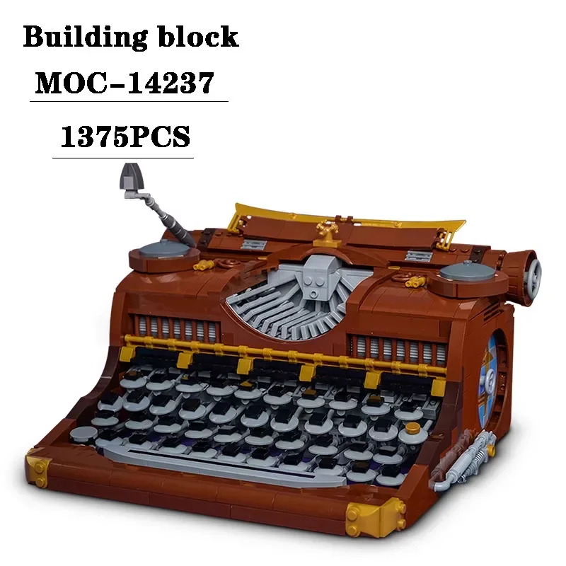 

Building Block MOC-14237 Steampunk Typewriter Model 1375PCS Adult and Children's Puzzle Education Birthday Toy Gift Decoration