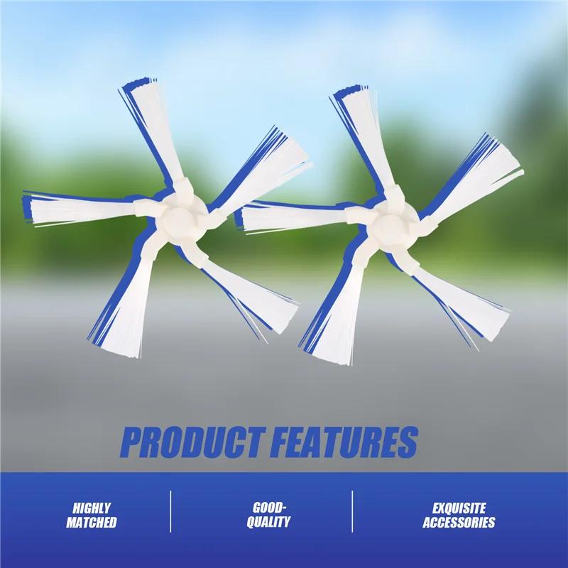 2 قطعة فرشاة جانبية لشاومي Dreame W10 STYTJ06ZHM مكنسة كهربائية 5-Corner Burr فرشاة نظيفة استبدال Partsa83x