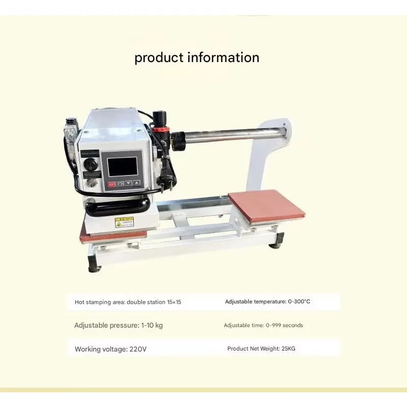 Factory Direct 30*30cm Double Station T-shirt Sublimation Printing Clothing Labels Custom Printed Heat Press Transfer Machine