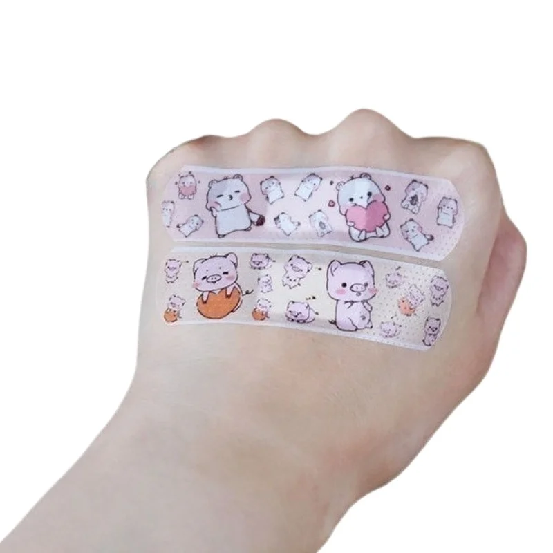 120 ピース/セット漫画バンドエイドラウンドワクチン接種皮膚創傷包帯パッチ子供用石膏応急処置絆創膏キット