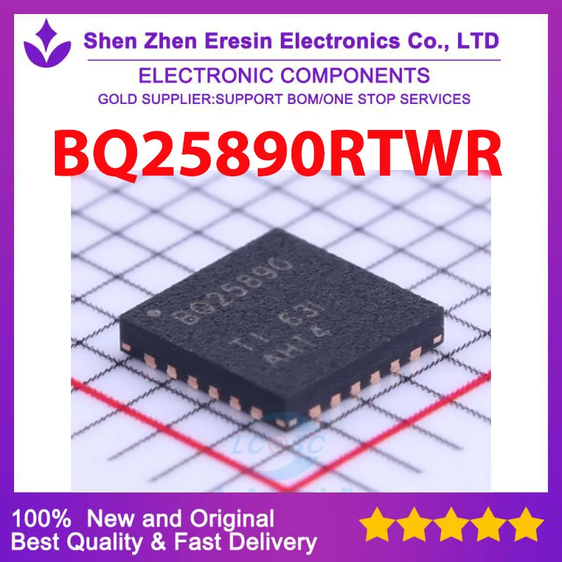 Free shipping  5PCS/LOT   BQ25890RTWR    QFN24     New and original