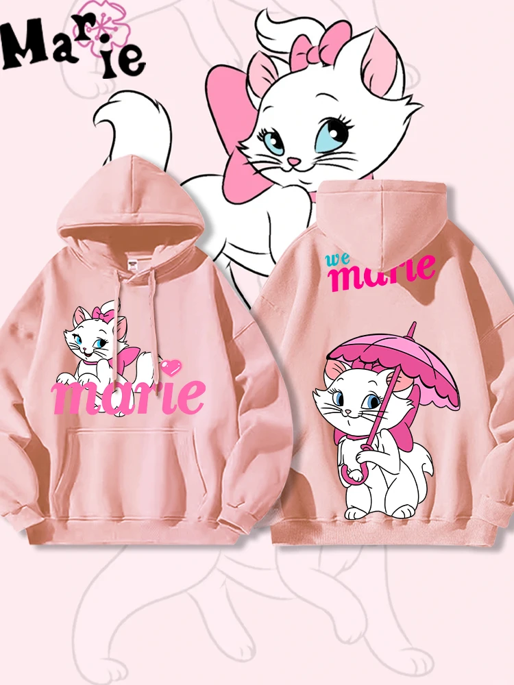 Soft and cute Mary Cat Cartoon Anime periphery Women's Hoodie Autumn and Winter new style Casual Couple's clothing hoodie