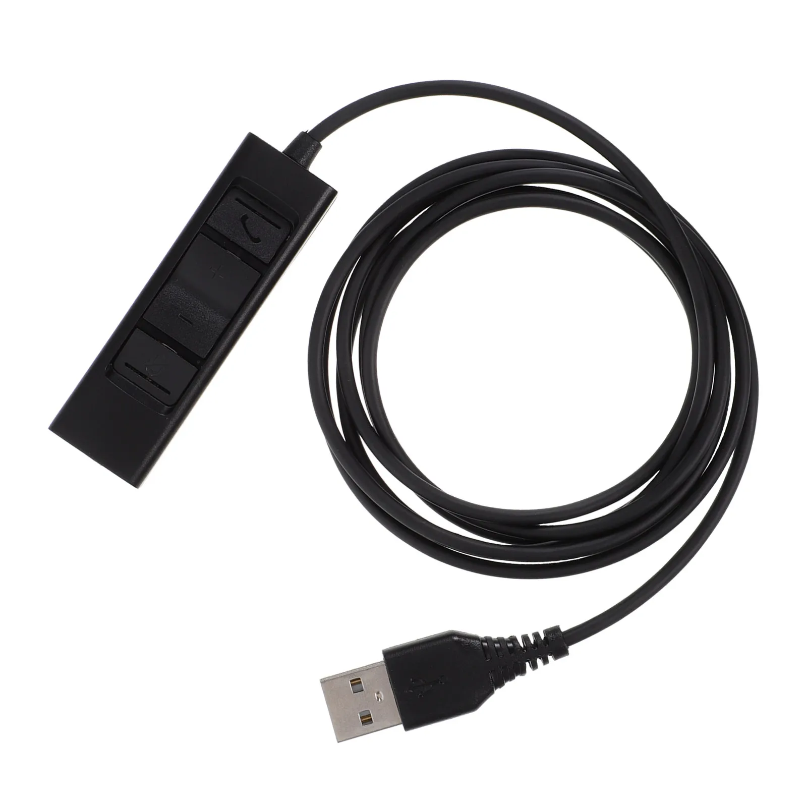 Single Pin Headset to USB Adapter Cable with Volume & Mute Controls for Office Phone Systems