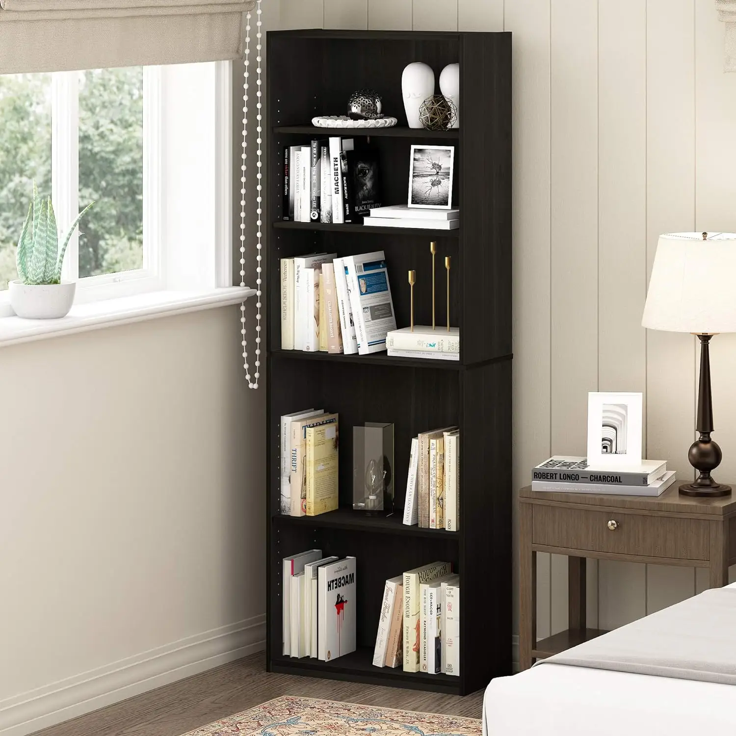 Simply Home 5-Shelf Bookcase, 5-Tier,