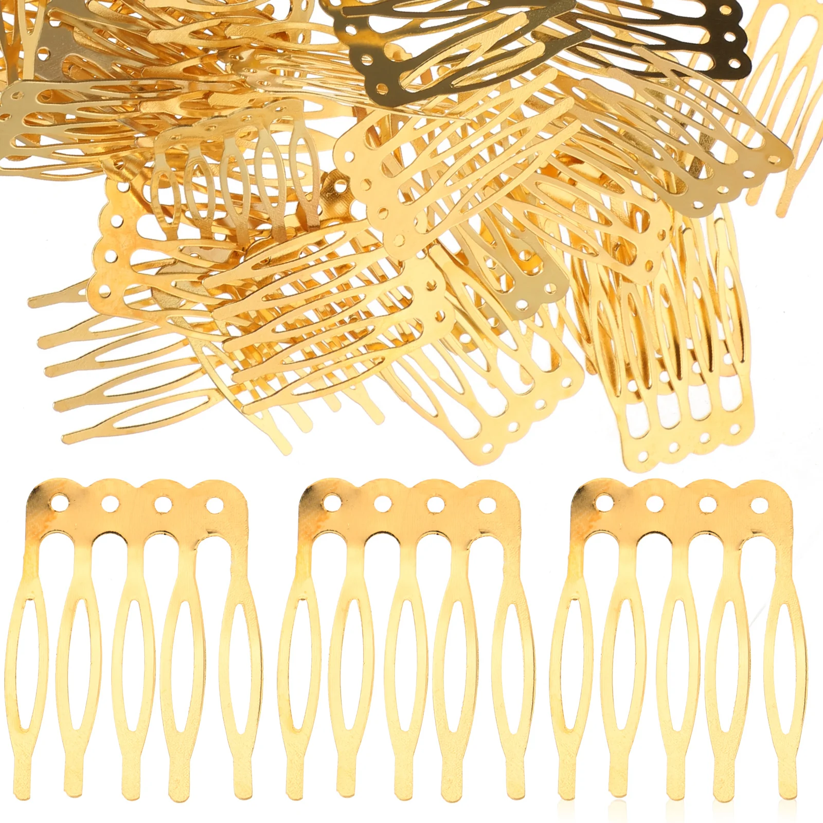 

50pcs Hair Combing Tools Women Accessories Smooth Hair Clip Comb Set for Handmade Headdress Unique Fashion Bride