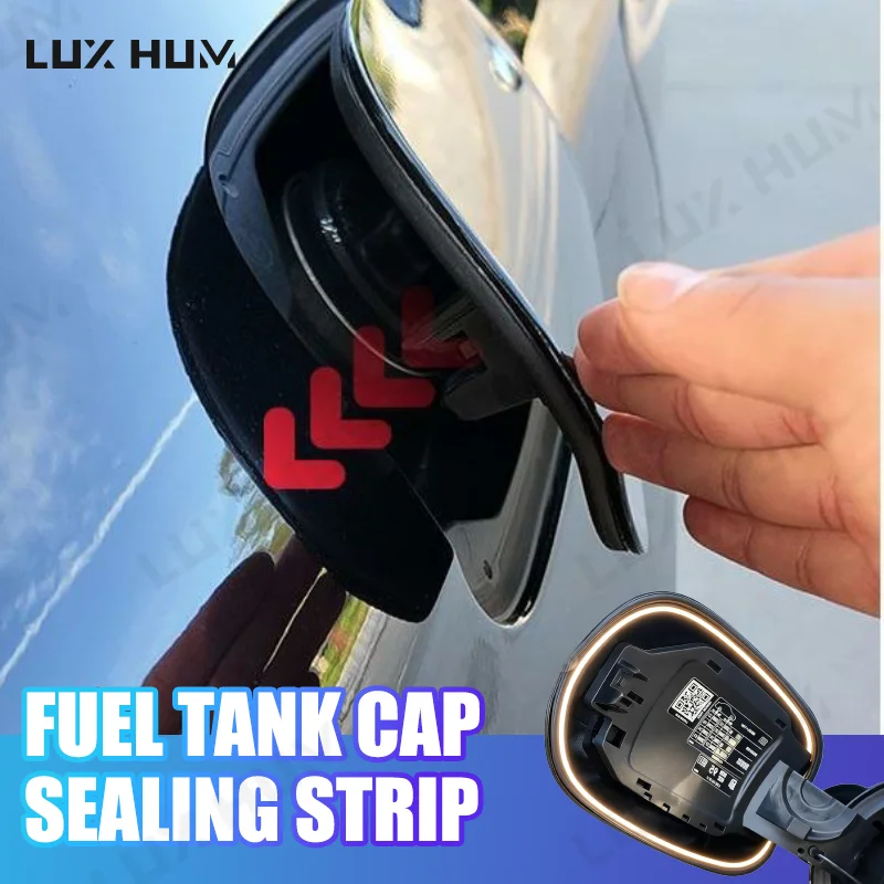 Car Fuel Tank Cap Sealing Strip 80cm Rubber Dustproof Waterproof Seal Strip Fuel Tank Cover Gap Filler Universal Weatherstrip