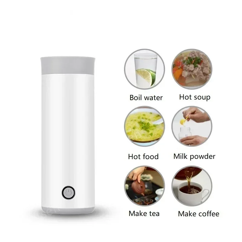 Portable Mini  Kettle Water Thermal Heating Boiler Travel Stainless Steel Tea Pot Coffee Milk Boiling Bottle Health Pot