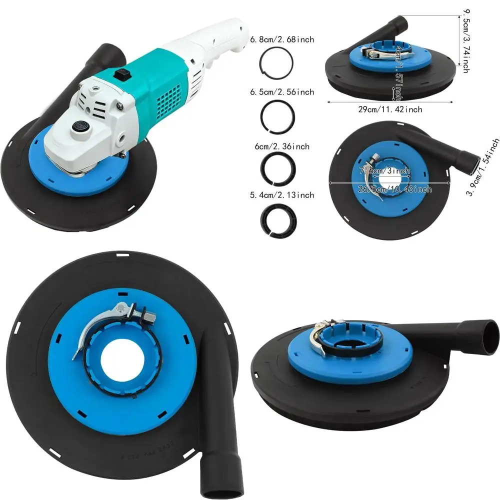 

Универсальный пылезащитный кожух для угловых шлифовальных машин 7 и 9 дюймов, комплект для шлифовки поверхностей с вакуумным соединителем для строительства и обработки камня