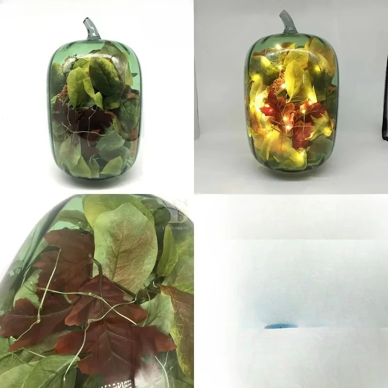 LED Glass Pumpkins Festive Decorations Autumn Atmosphere Harvest Festival Interior Decoration