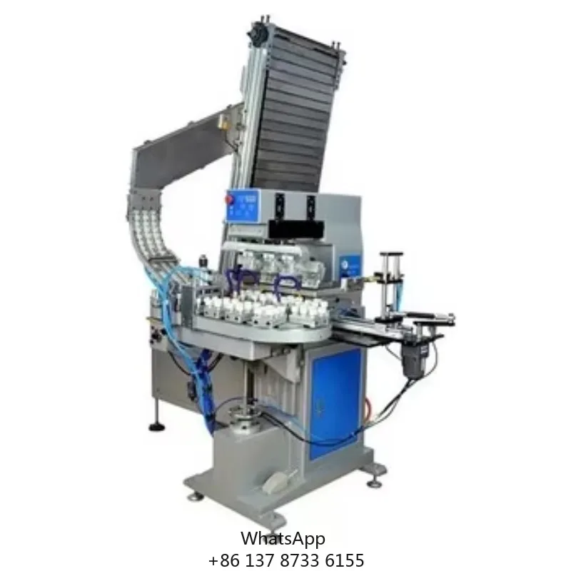 Máquina de tampografía automática completa para tapas de botellas, máquina de tampografía automática para tapas de botellas