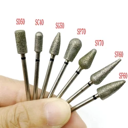 10pcs/box Dental Lab Polisher Diamond Nail Drill Bit For Manicure Cutter Dental Diamond Grinding Polish Burs