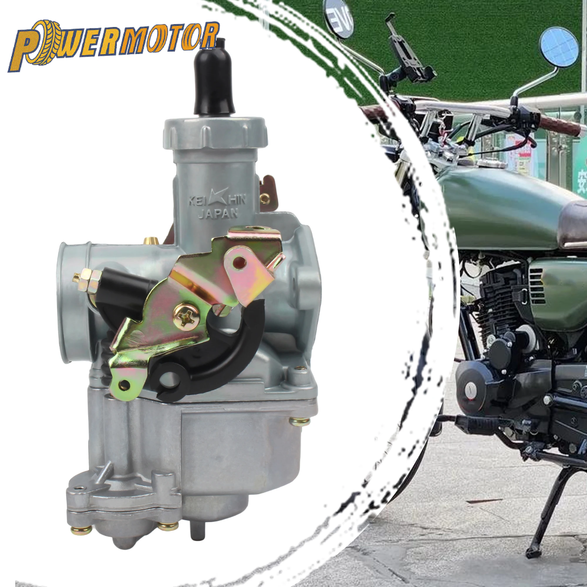 

Motorcycle PZ27 Carburetor With Accelerator Pump For Keihin Honda Kawasaki Suzuki 125-300CC ATV Quad Dirt Bike Go Kart Parts
