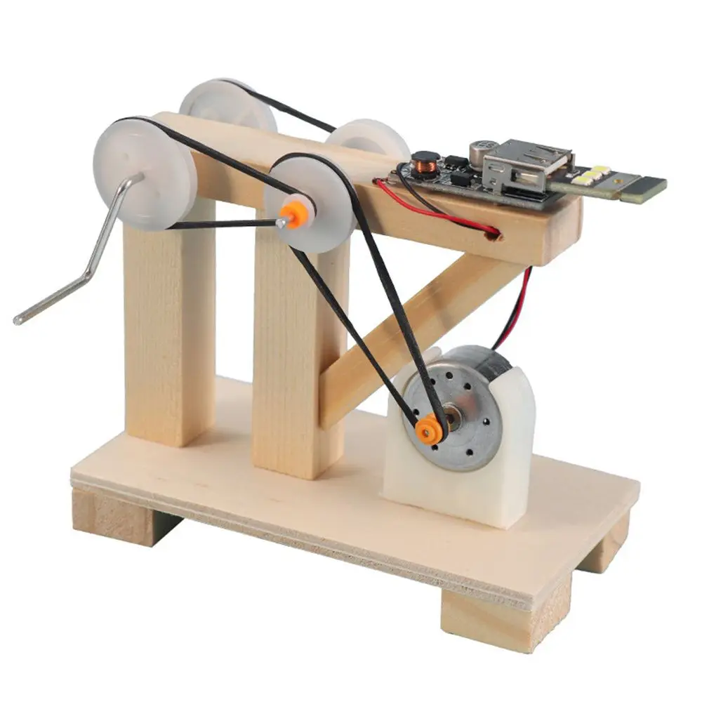 Progetti scolastici in legno Kit educativi Apprendimento della fisica Generatore di dinamo Modello STEM Giocattolo Esperimenti scientifici Giocattoli