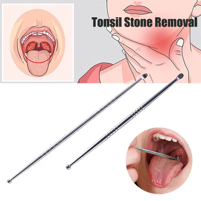 1pcs Tonsil Stone Removal Ear Wax Remover Stainless Steel Mouth Cleaning Care Tools Tonsil Stone Remover Health Care