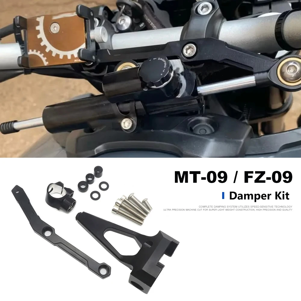 

Motorcycle Steering Damper Mount Bracket Stabilizer Support Speed Wobble Safety FOR YAMAHA MT-09 MT09 MT 09 FZ09 FZ-09 2013-2020