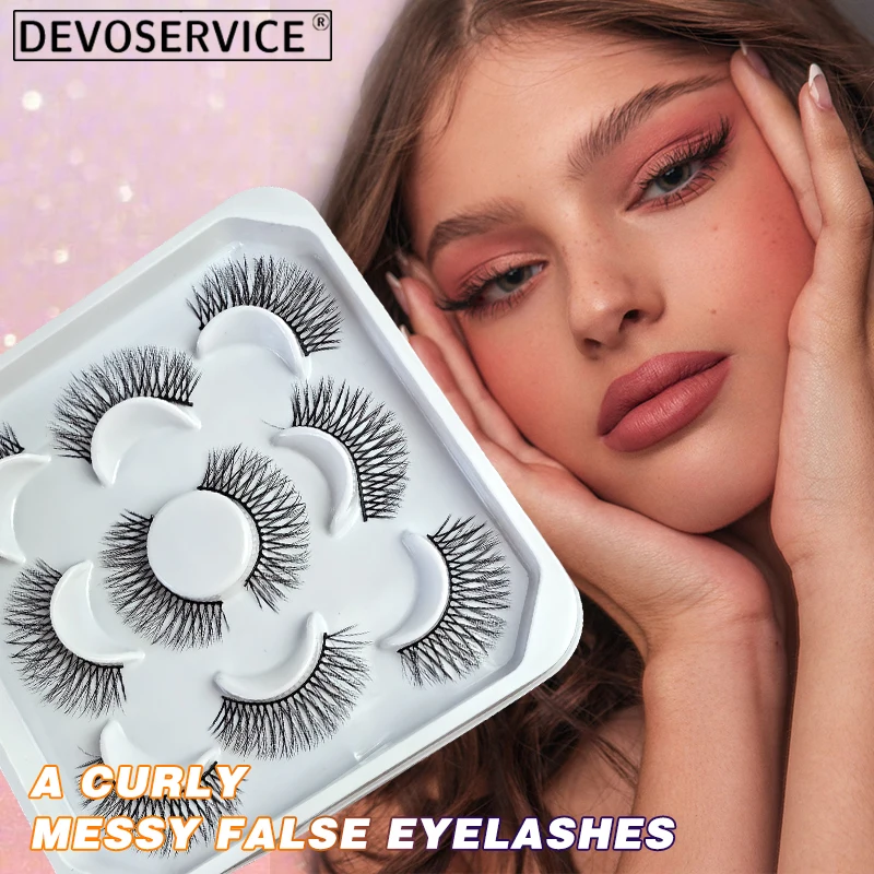 

DEVOSERVICE 3D Manga False Lashes Natural A Curl Thick Eyelashes Sexy Mink Eyelash Russian Striped Eye Lashes Makeup Wholesale