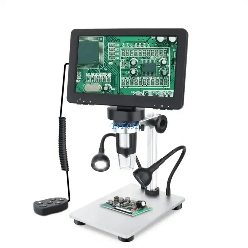E15A Large 7 Inch Digital Microscope Adjustable Magnification Build in LED Lighting
