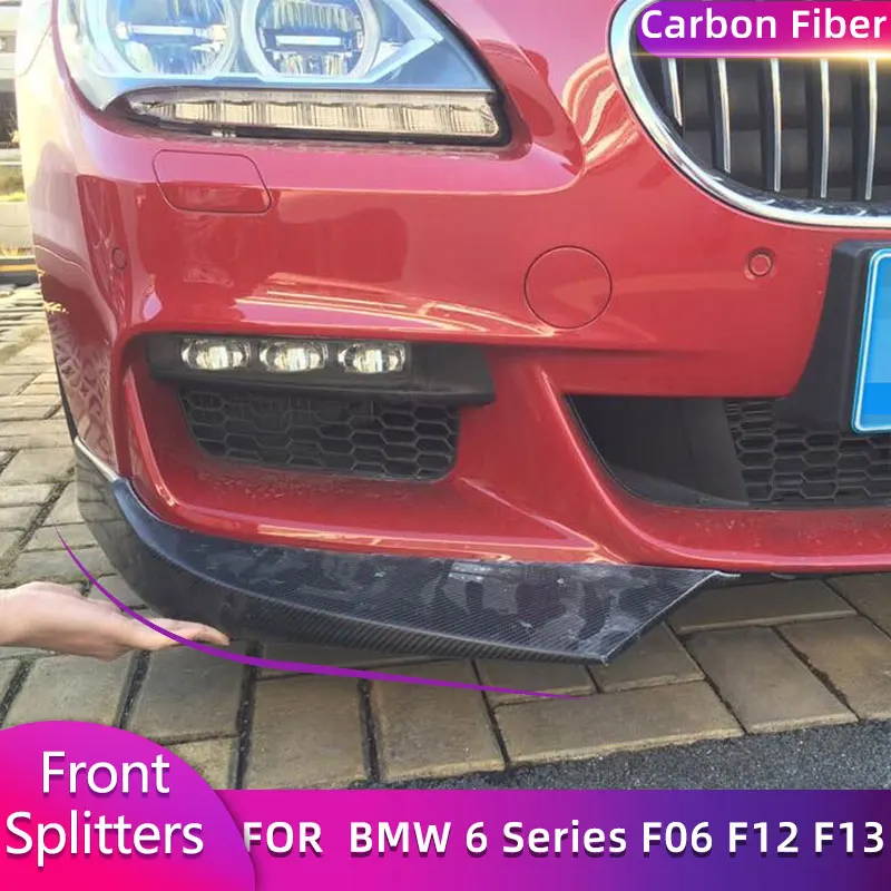 

Carbon Fiber Front Bumper Splitters Spoiler for BMW 6 Series F06 F12 F13 M Sport 2012-2017 Car Racing Front Flaps Body Kits