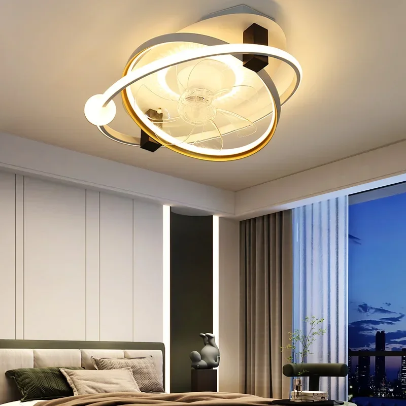 Silent Bedroom Dining Electric Lamp Invisible Mute Shaking Head Home Integrated Room Ceiling Fan Lights