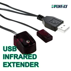 IR Extended Repeater - 6.5FT Infrared Repeater TV Remote Control Extender with USB Port