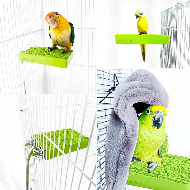 Bird Heater Thermo Perch Parrot Heater Stand Anti Bite Bird Heater Snuggle Up Automatic For Lovebird Budgies Cockatiels