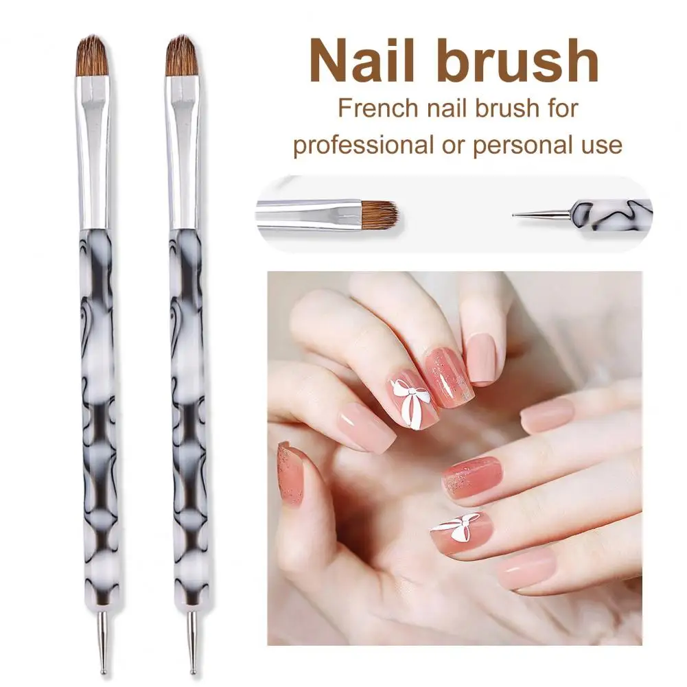 Gel Nail Brush Professional Manicure Brush Set for Nail Art Design Cuticle Clean Up Two-way Nail Brush Dotting Pen for Gel