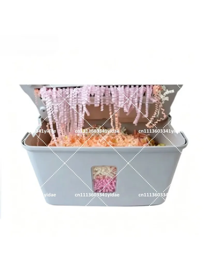220V Mini Crinkle Cut Paper Shredder, 7.5L Capacity, DIY Gift Box Filling Tissue Paper Making Tool