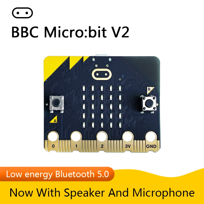 New BBC Micro:Bit V2 Upgraded Processor Capacitive Touch Sensor Onboard Speaker Microphone BLE 5.0 LED Indicator For Kids