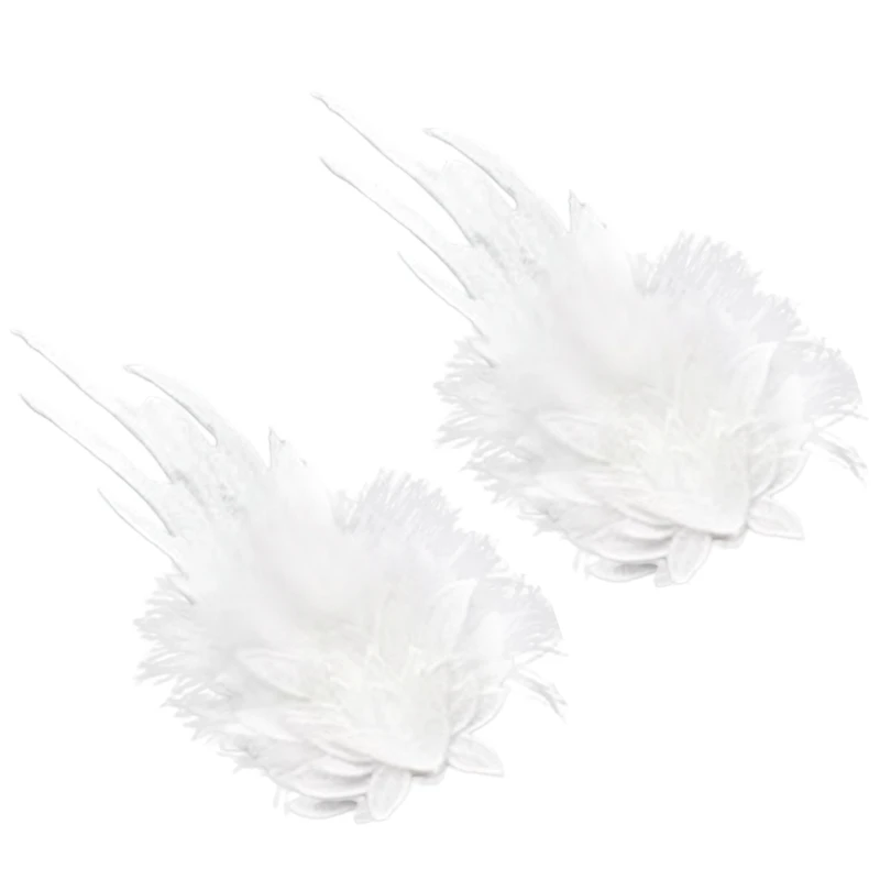 S1Y1 Stylish Embroidered Angel Wing Hair Clip Multifuntional Party Headdress for All Ages Unique Wing Hairpins Fabric Texture