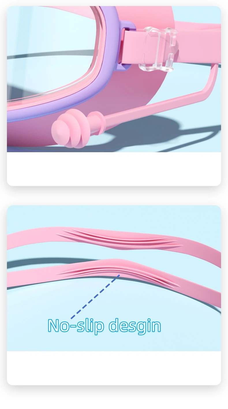 Kinder-Schwimmbrille mit großem Rahmen, HD-Sicht, beschlagfrei, wasserdicht, für Jungen und Mädchen, mehrfarbig zur Auswahl – Detail 11