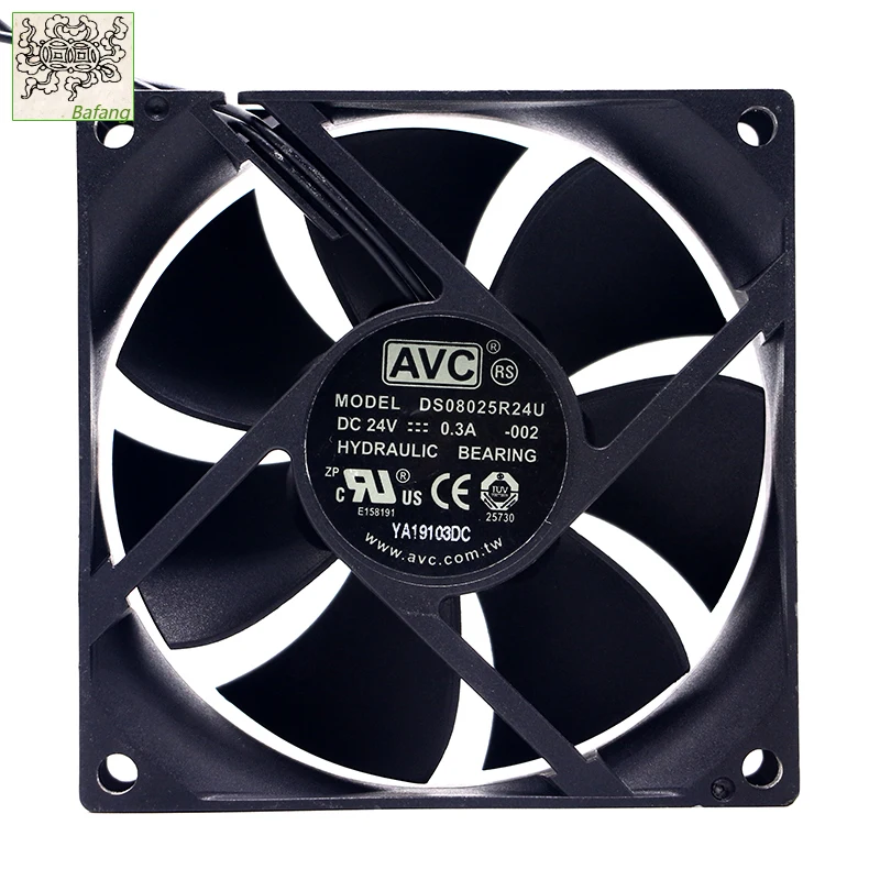 

Jinlingge для 80 мм 8 см 24 В охлаждающий вентилятор DS08025R24U HYDRAULIC подшипник AVC 8025 80X80X25 мм 0,3 А корпус компьютер ПК сервер инвертор C