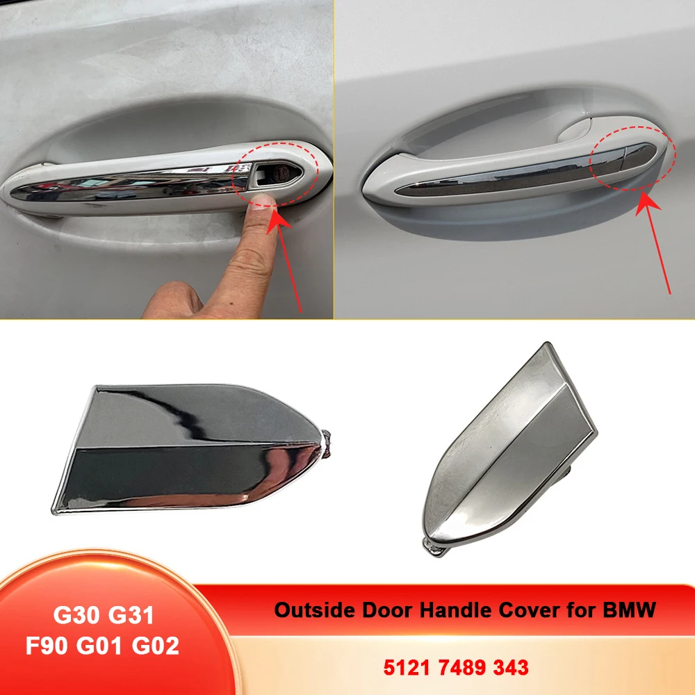 

Left Front Outside Door Handle Covering Cap Lock Access Cover For BMW 5 6 Series X3 X4 G30 G31 F90 G01 G02 51217489343