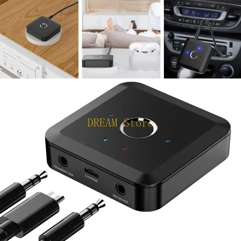 Wireless 5.2 Transmitter Receiver Optical Fiber Coaxial RCA Adapter 3.5AUX Best Sale