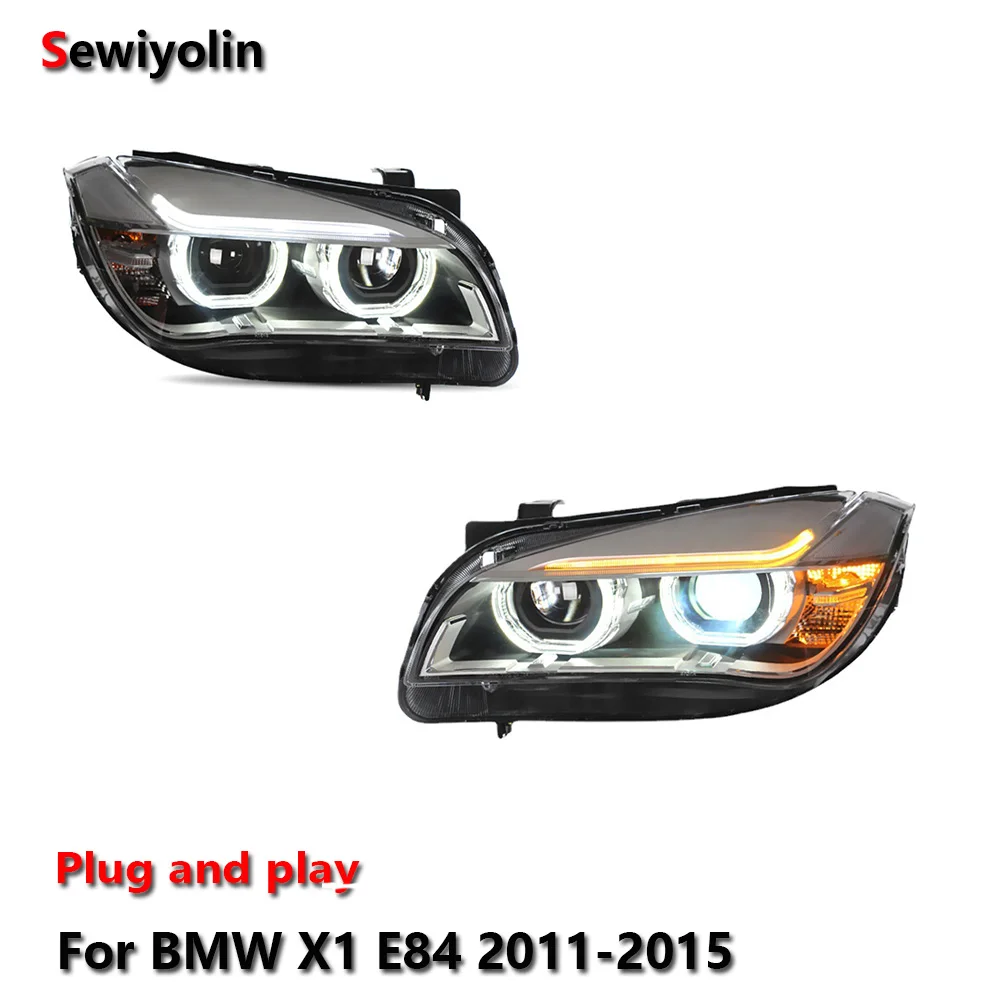 Car LED Headlight Light Assemblies For BMW X1 E84 2011-2015 Auto Fog DRL Brake Turn Signal Lamp Plug and Play