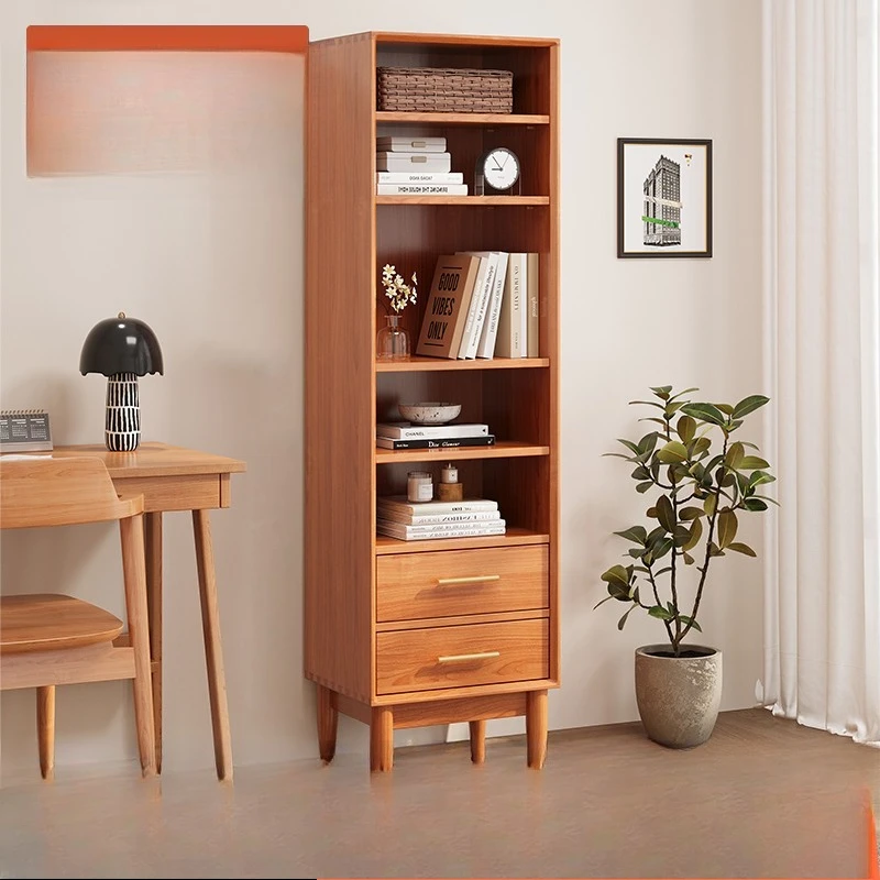 

All solid wood bookcase living room combination integrated wall cabinet modern simple home storage bookshelf