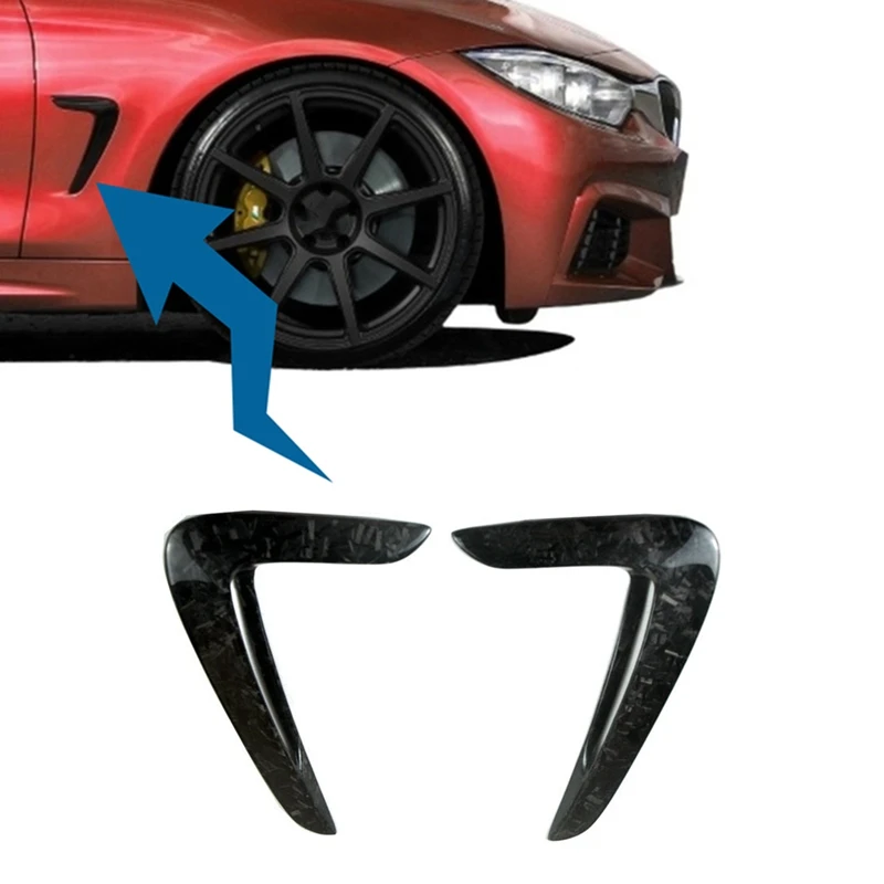 Car Side Wing Air Flow Fender Grille Intake Vent Trim Real Carbon Fiber For BMW F32 F33 F36 4-Series 2014-2020