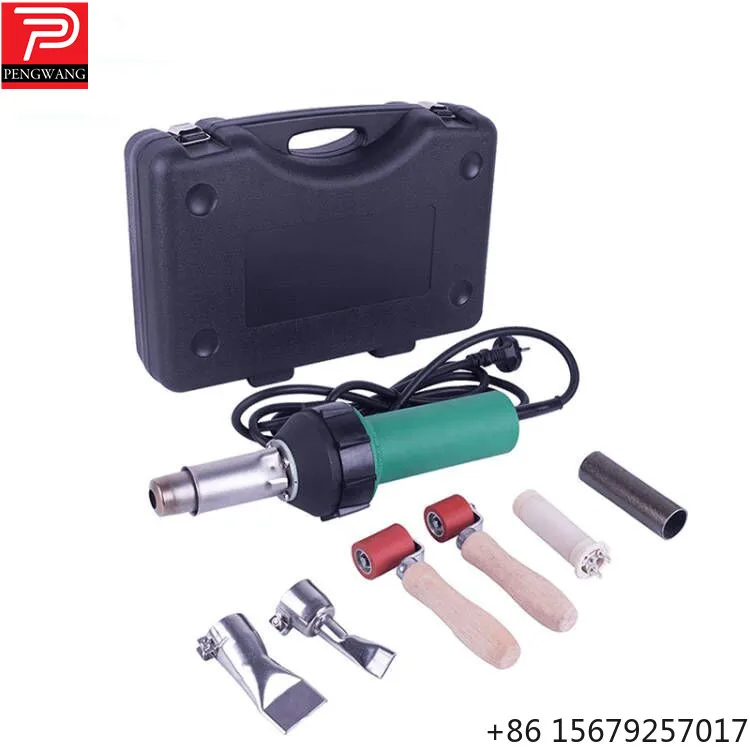 New Professional Hot Air Welding Torch 1600W Heat Gun Plastic Welder 220V/110V with Flooring Tools Kits PVC TPO Roofing Membrane