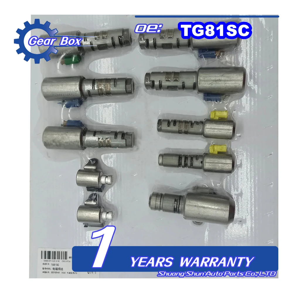 TG81SC TG-81SC AF50 8-Speed Transmission Solenoid kit 10pcs For BMW MINI TG81SC-0017-FN GA8F22AW VOLVO